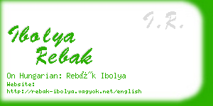 ibolya rebak business card